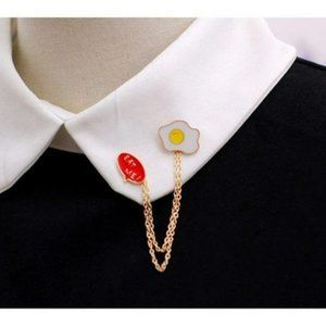 "Eat Me" word bubble and egg pin
